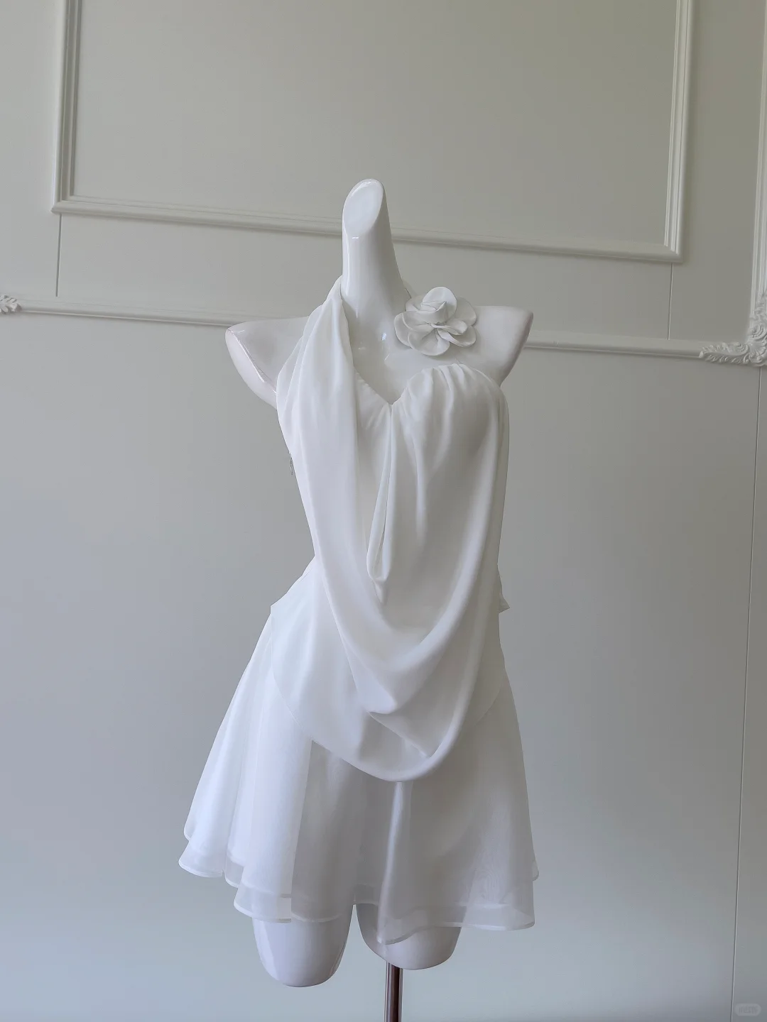 Sexy Chiffon A Line White Short Graduation Homecoming Dress Cocktail Dress D2961