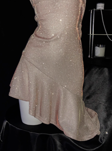 Sexy Pink Straps Ruffles Short Party Dress Cocktail Dress Formal Homecoming Dress S673