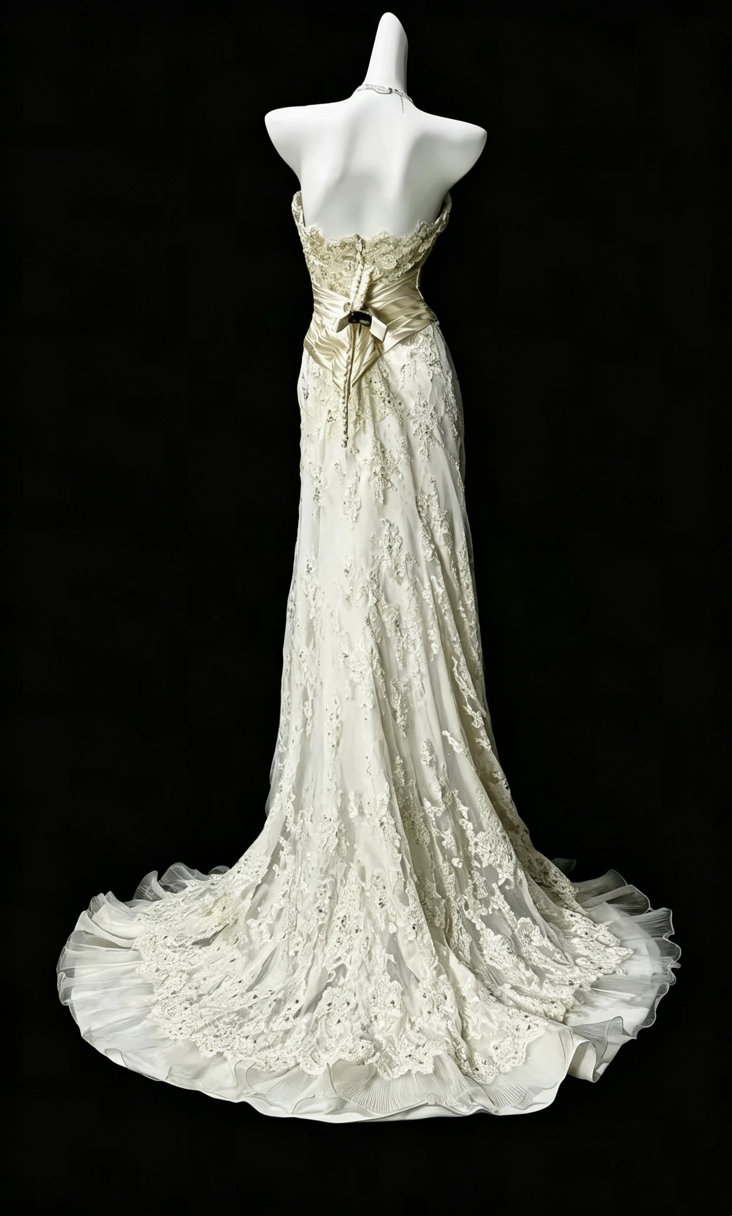 Elegant Sweetheart Neck Off White Tulle Lace Mermaid Long Evening Dress Prom Gown D3643