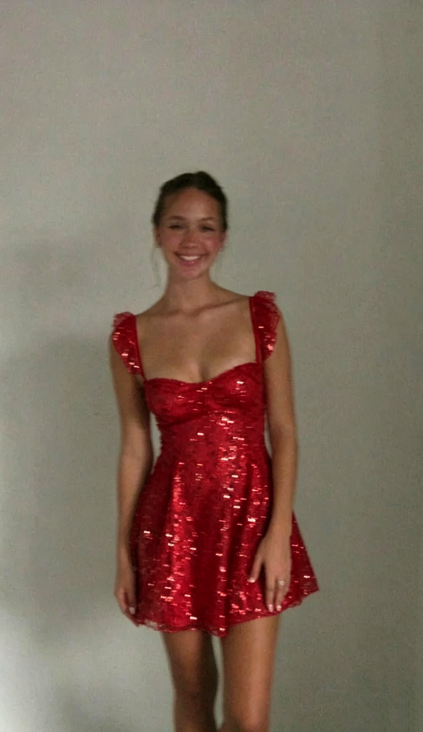 Sparkly Tulle Sequin A Line Pink Short Prom Dress Formal Homecoming Dress Birthday Dress D588