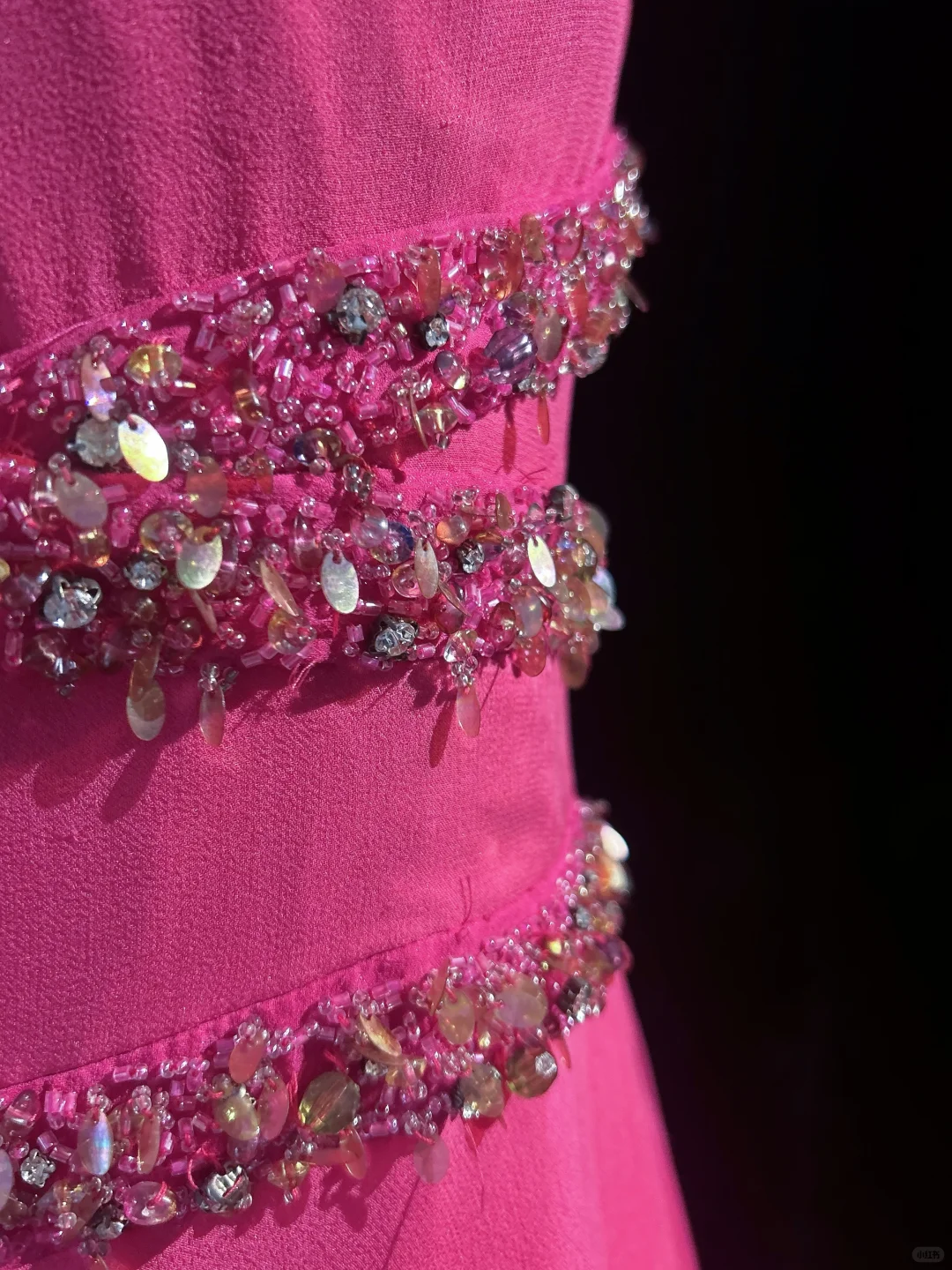 Elegant Hot Pink Chiffon Beaded Mermaid Long Party Dress,Halter V Neck Prom Gowns D2842