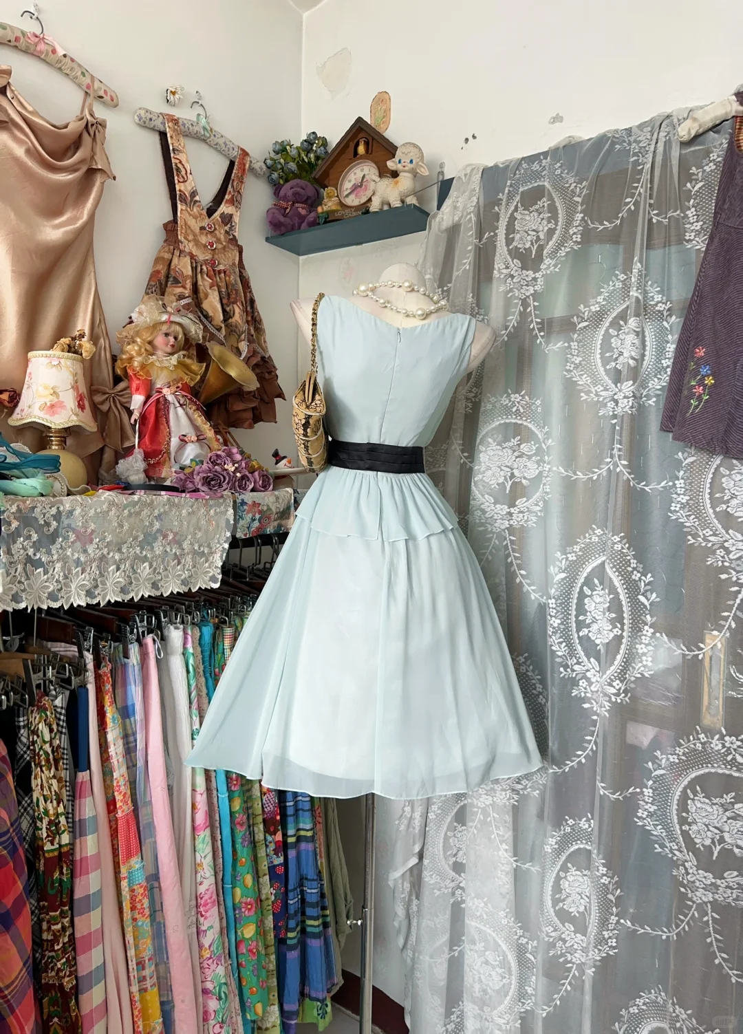 Classy Light Mint Blue Chiffon V Neck Sleeveless Short Birthday Outfits,Formal Graduation Homecoming Dress D3205