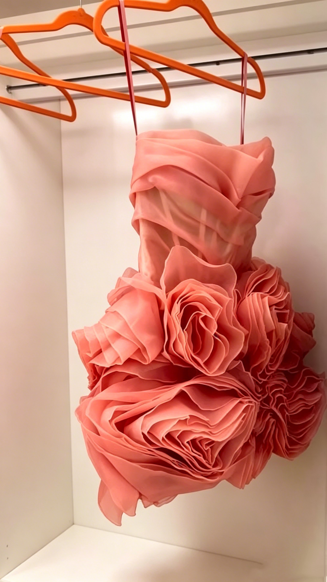 Unique Coral Pink Tulle Pleated Floral Short 9th Grade Homecoming Dress,Short 15th Birthday Outfits D3907