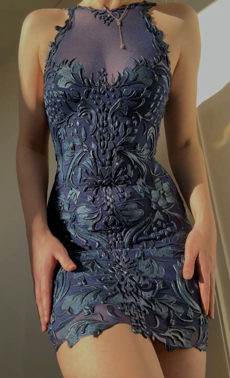 Vintage Halter Navy Blue Lace Sheath Short Prom Dress Homecoming Dress Mini Cocktail Dress D515