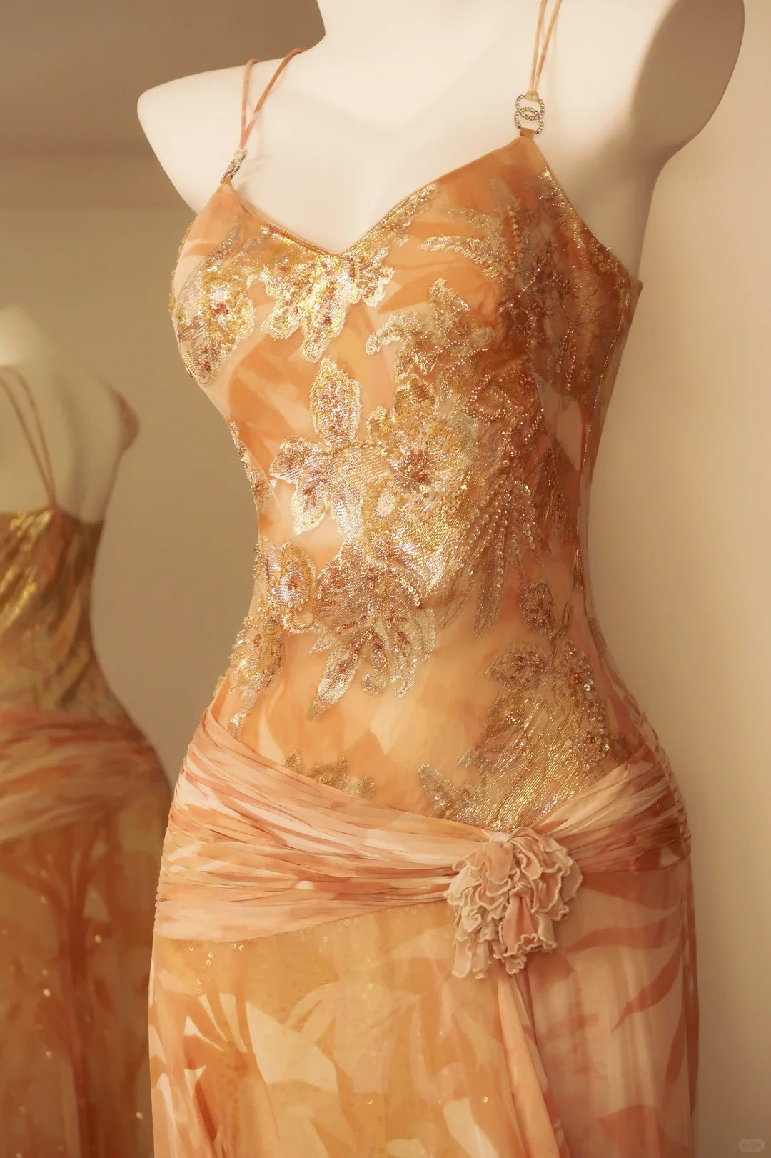 Shiny Spaghetti Straps Chiffon Sequin Beaded Mermaid Party Dress Long Birthday Prom Gown D2786