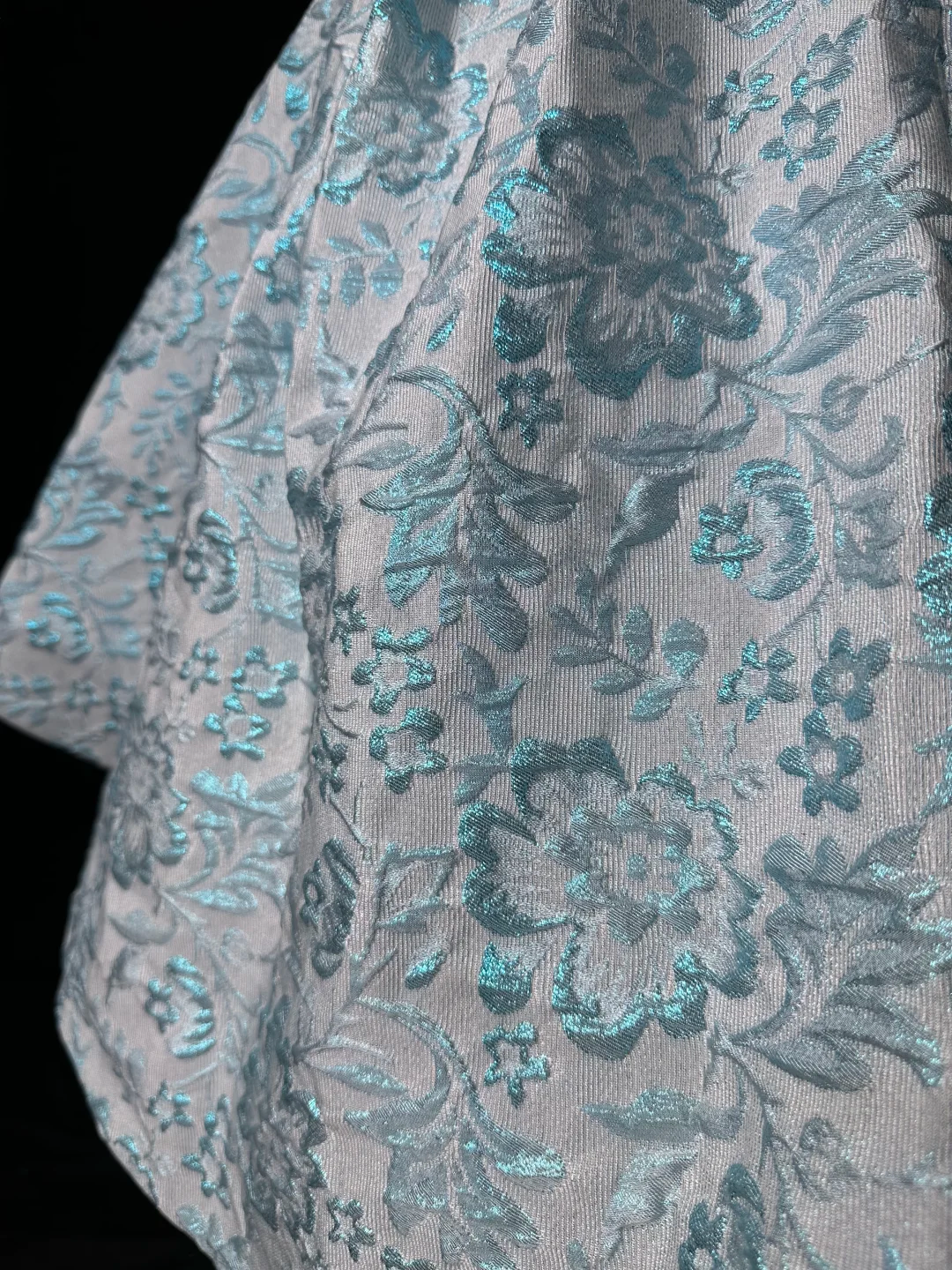 Gorgeous V Neck Blue Satin Print Floral A Line Homecoming Dress Short Party Dress D3254