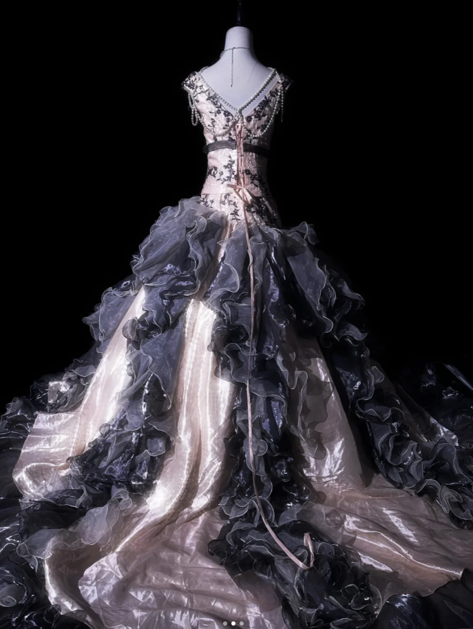 Vintage Sleeveless Tulle Satin Ruffles Mermaid Evening Dress Long Prom Gown With Bow D982