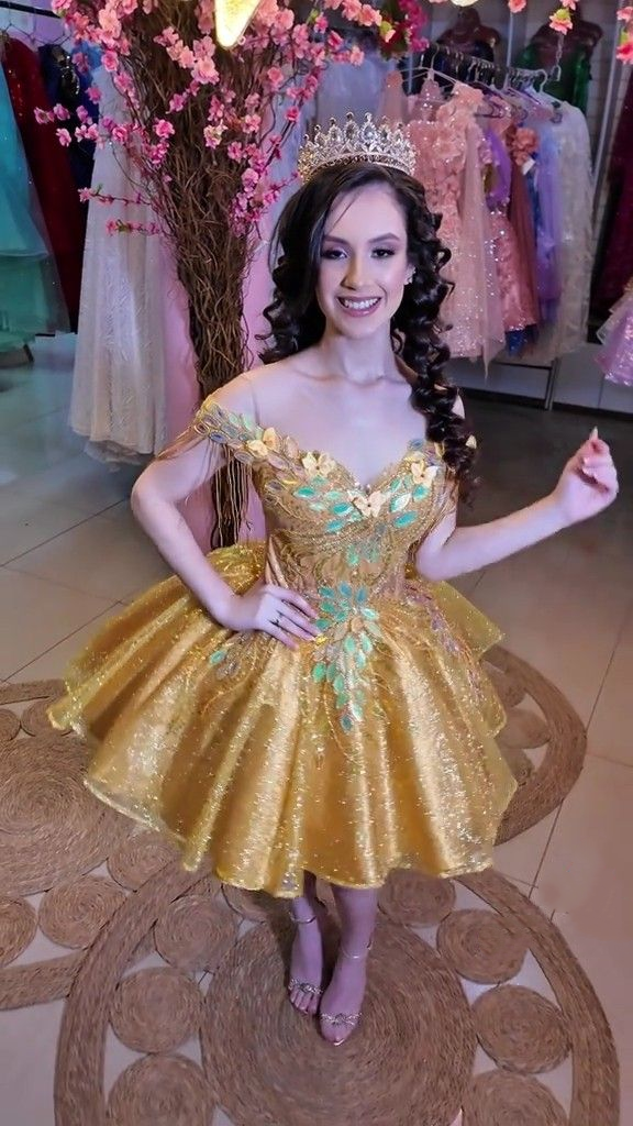 Shiny Off The Shoulder Gold Tulle Sequin Beaded A Line Short 8th Grade Homecoming Dress Mini Party Dress D3321