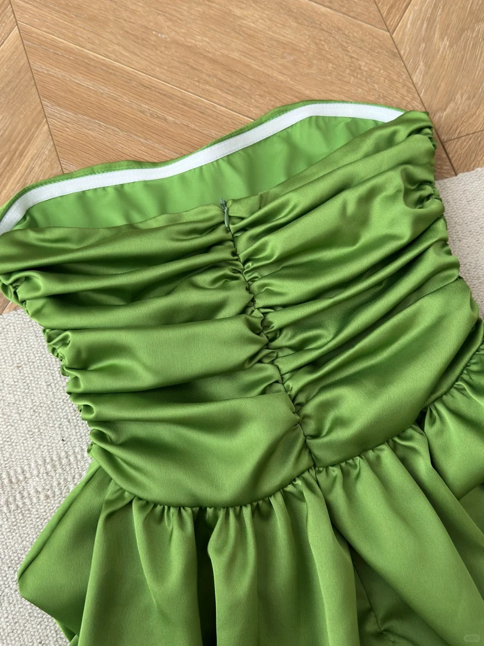 Chic Green Strapless A Line Mini Prom Dress Homecoming Dress S325