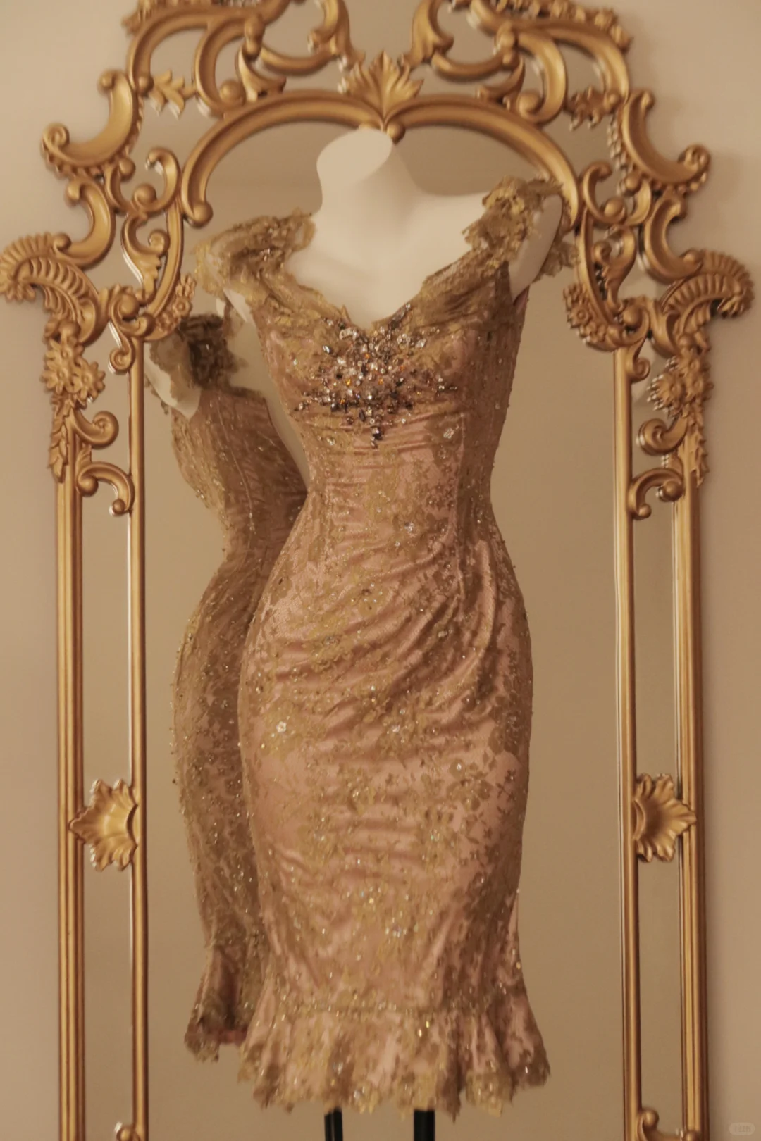 Vintage Sleeveless Satin Lace Beaded Blush Pink Knee Length Party Dress Formal Wedding Guest Dress D2760