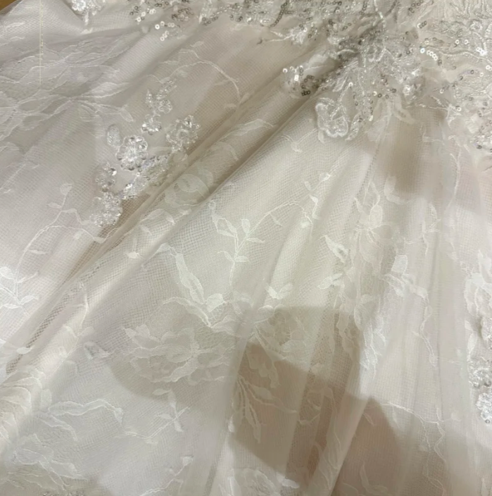 Pretty Strapless White Lace Sequin Beaded Mermaid Long Evening Dress Formal Birthday Birthday Prom Dress Party Gown D2048
