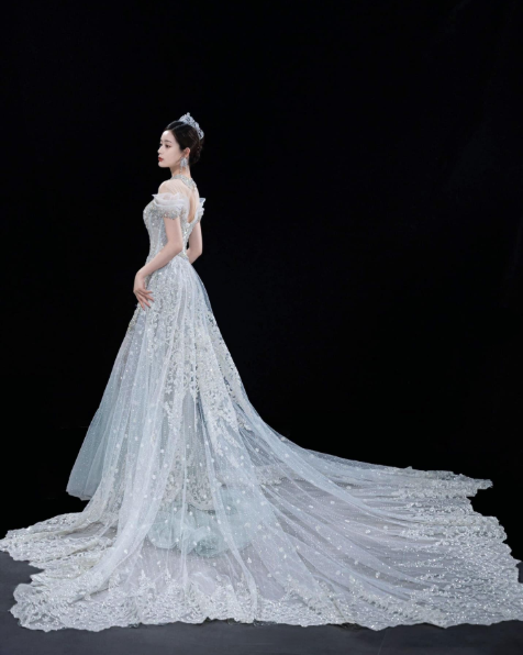 Pretty Mermaid Off The Shoulder Tulle Silver Beads Long Prom Dresses Formal Evening Dress SD2311