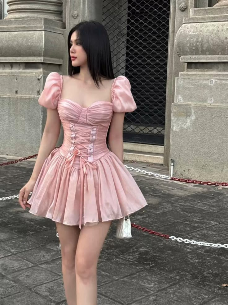 Sweet Pink Sweetheart Neck A Line Homecoming Dress Birthday Outfits S4