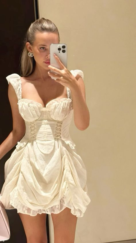 Elegant White Satin Pleated A Line Mini 6th Grade Homecoming Dress,Formal Short 19th Birthday Outfits D3560
