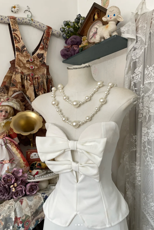 Elegant Strapless Satin Mermaid White Prom Dress Party Gown D1242