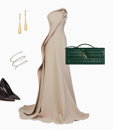 Beautiful Mermaid One Shoulder Champagne Long Satin Party Dresses Prom Dress SD2021