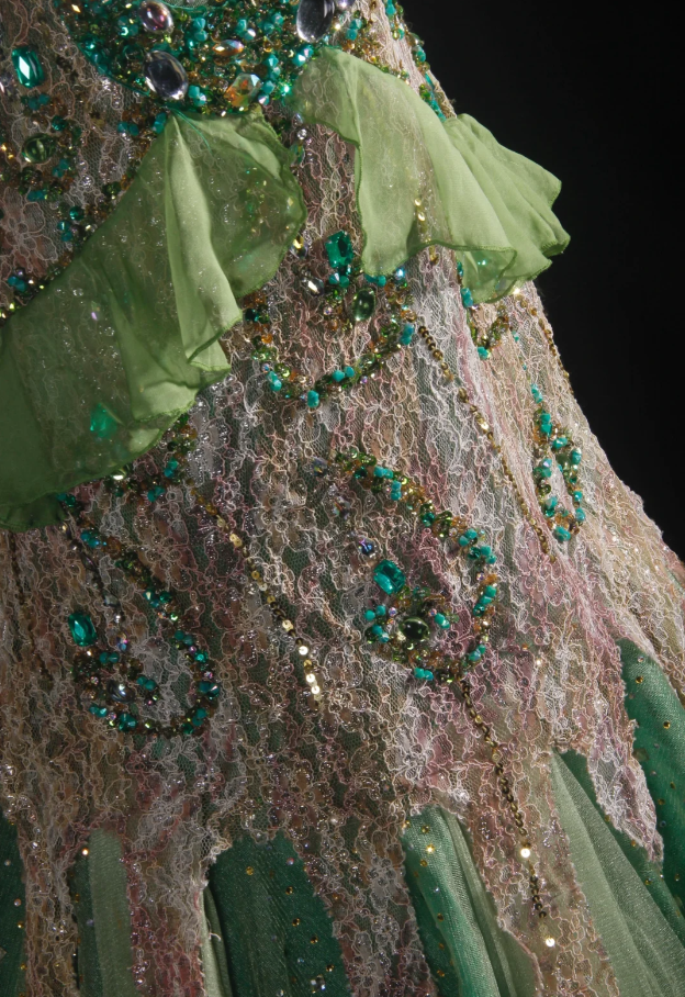 Gorgeous Spaghetti Straps Green Tulle Lace Beaded Mermaid Long Evening Dress Birthday Party Gown D2007