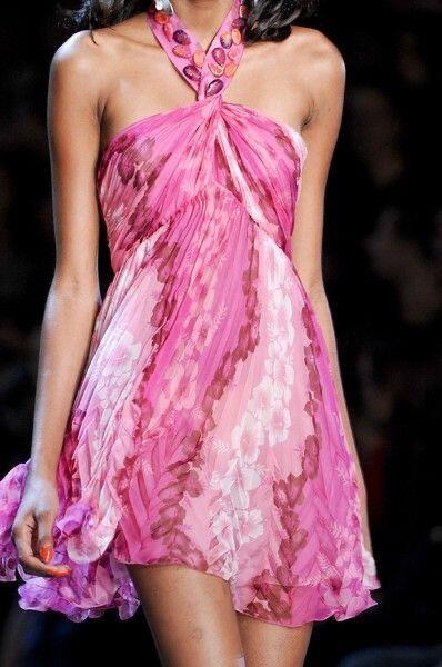 Unique Halter Pink Chiffon Print Floral A Line Short Homecoming Dress Cocktail Dress D3866