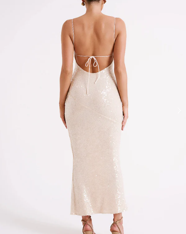 Sexy Mermaid Spaghetti Straps Floor Length Sequin Evening Dress Prom Dresses SD1665