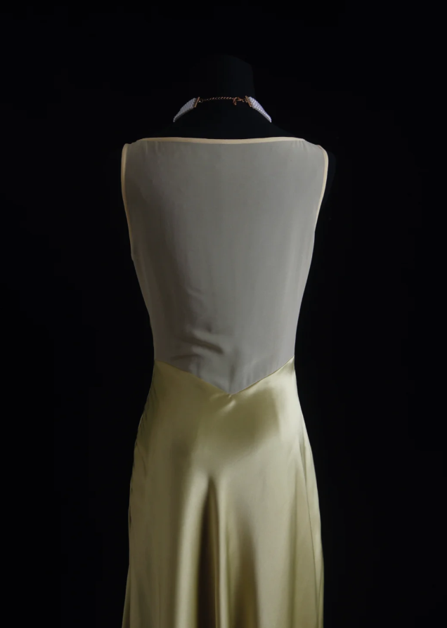 Chic Yellow Sleeveless Satin Long Wedding Guest Dress Party Dress D2000