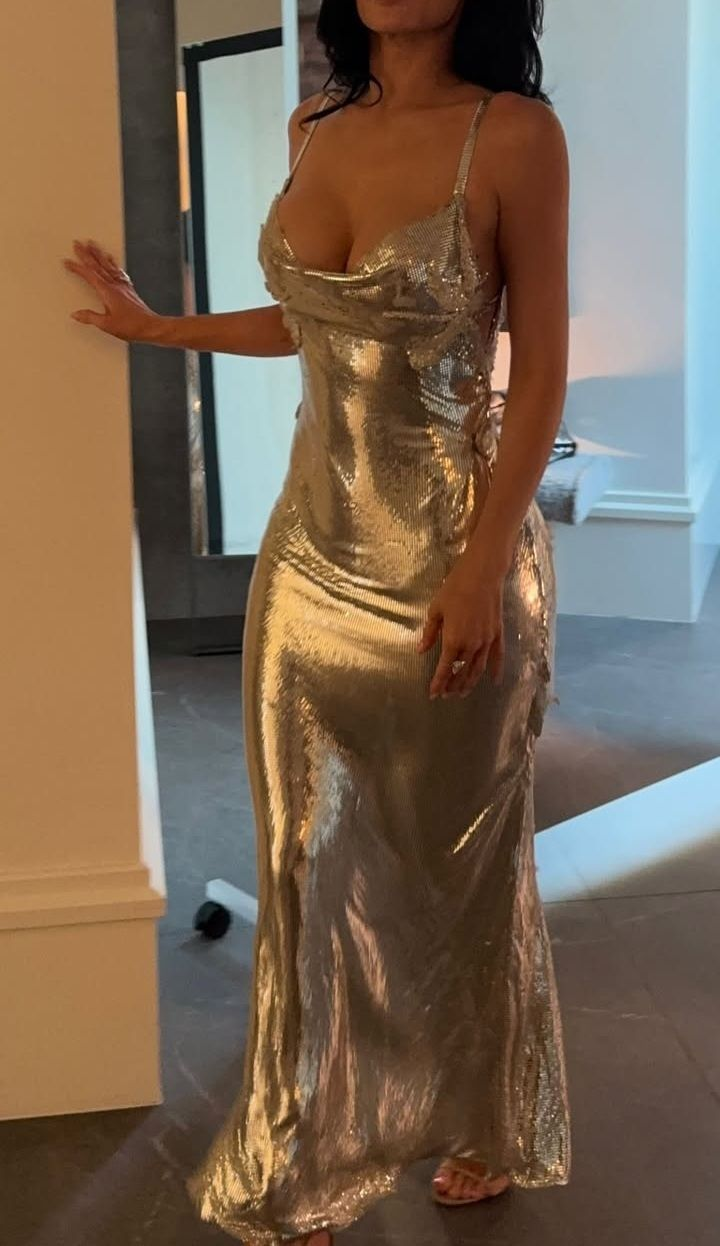 Classy Silver Spaghetti Straps Sequin Mermaid Prom Dress Backless Evening Dress D1060