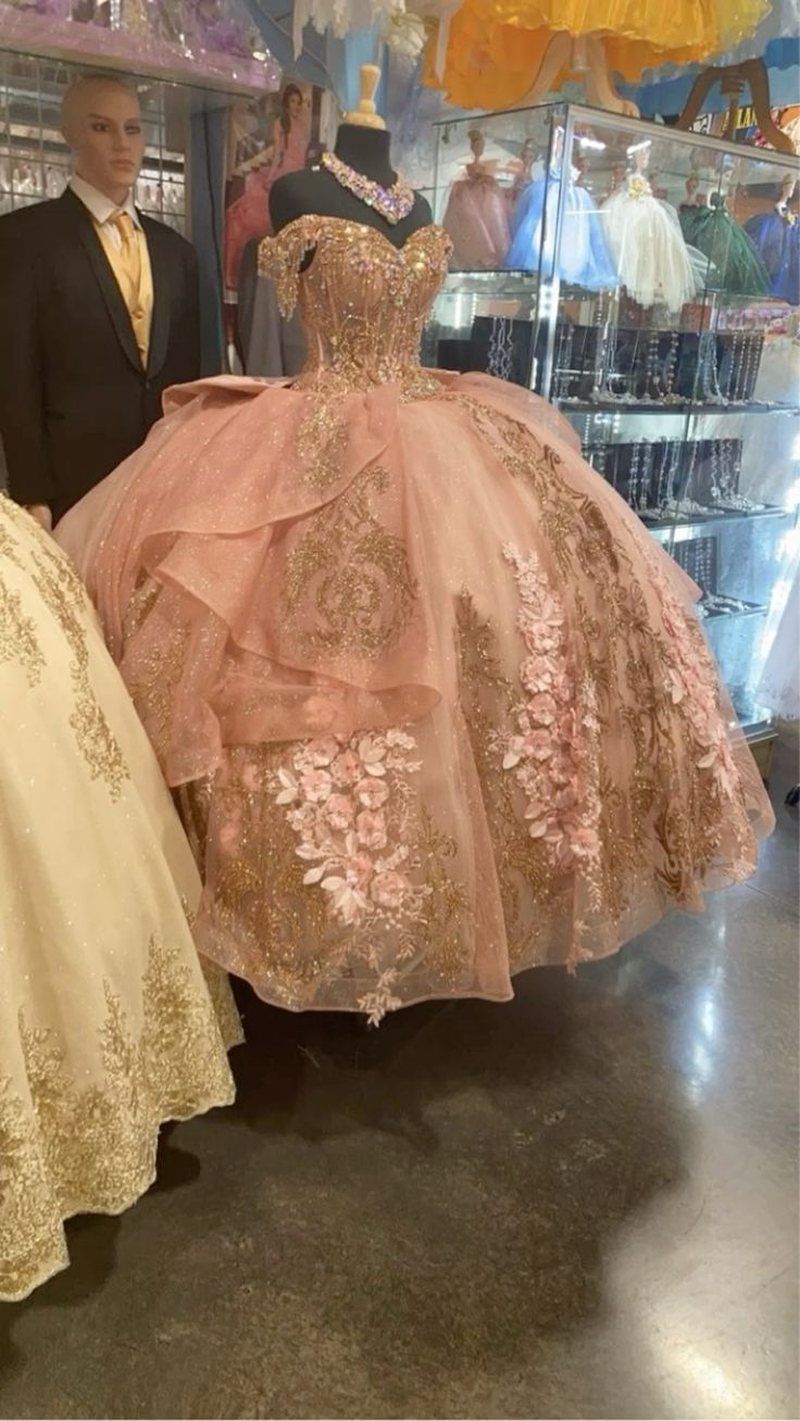 Classy Off The Shoulder Pink Tulle Sequin Appliques Ball Gown Formal Quinceanera Dress D1441