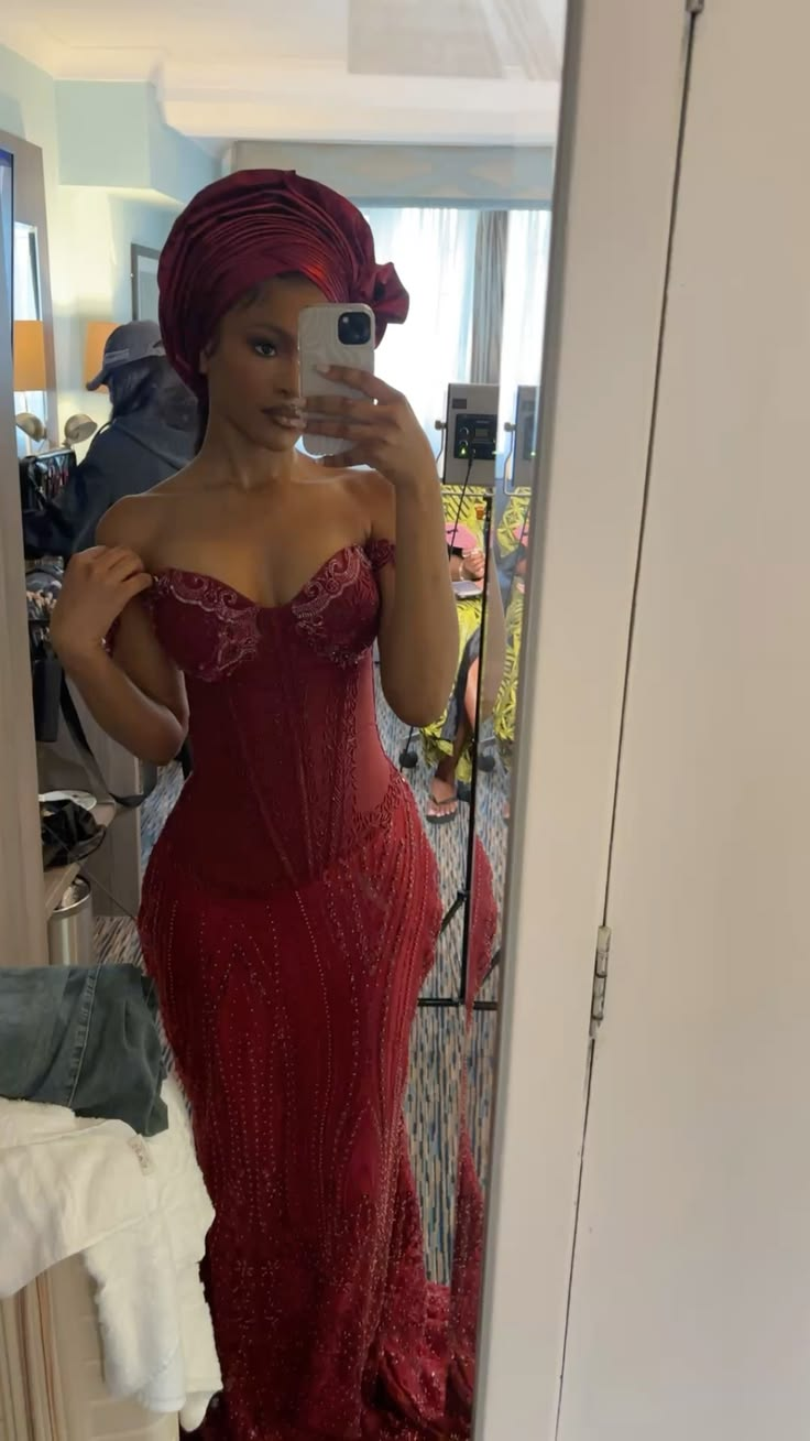 Fashion Off The Shoulder Burgundy Satin Beaded Mermaid Long Party Dress Prom Dress D5405