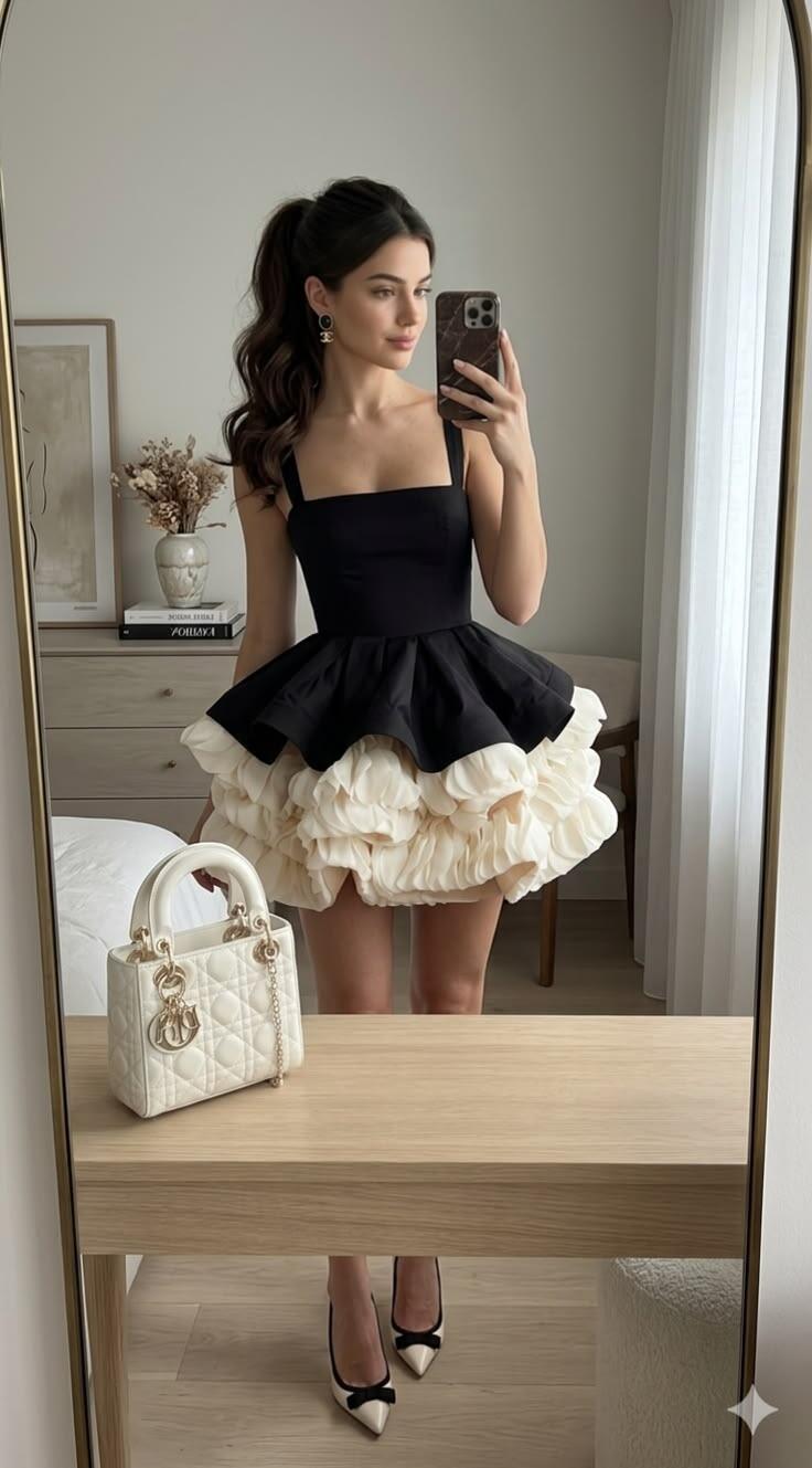 Classy Black Spaghetti Straps Short Homecoming Dress Birthday Outfits D4507