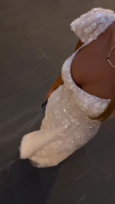 Pretty White Tulle A Line Long Party Dress Formal Prom Dresses D944