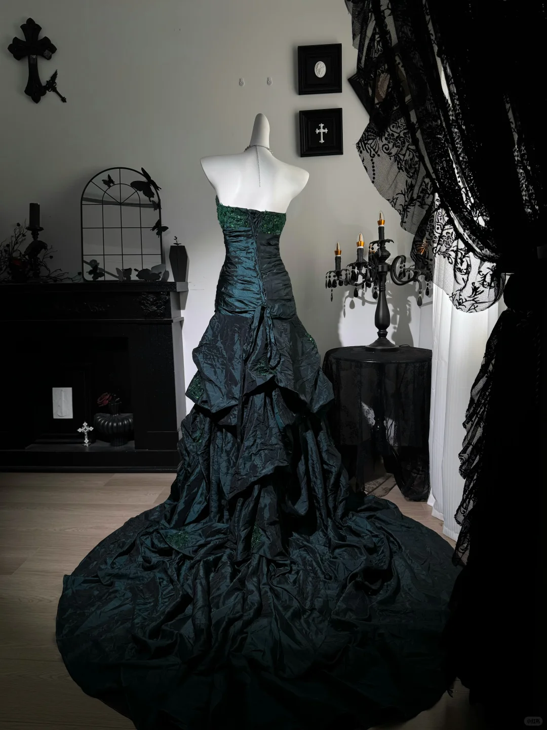 Fashion Dark Teal Satin Pleated Sequin Mermaid Evening Dress Strapless Long Wedding Guest Dress D3734