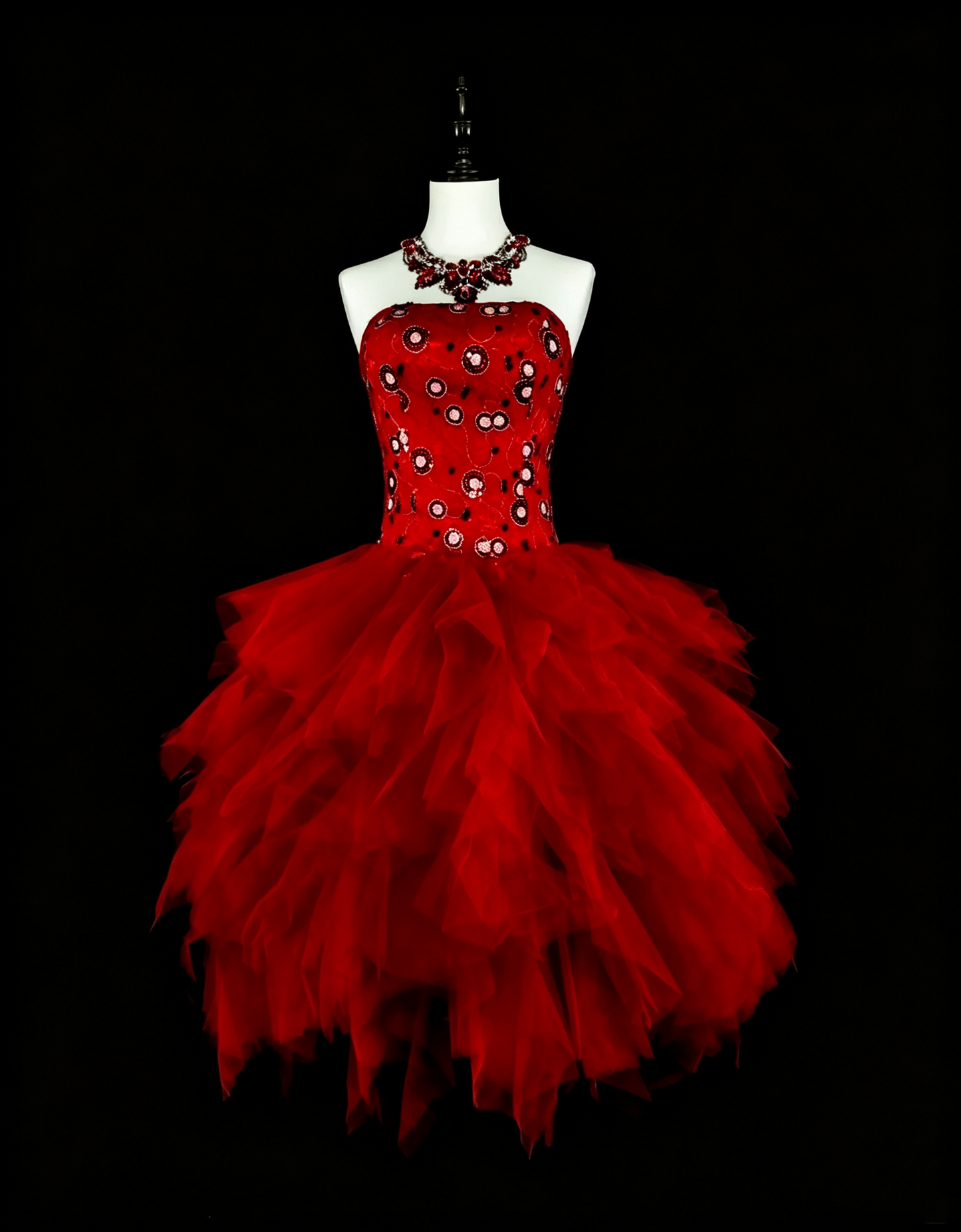 Elegant Red Satin Tulle A Line Short 6th Grade Homecoming Dress,Strapless Mini Birthday Dress D4044