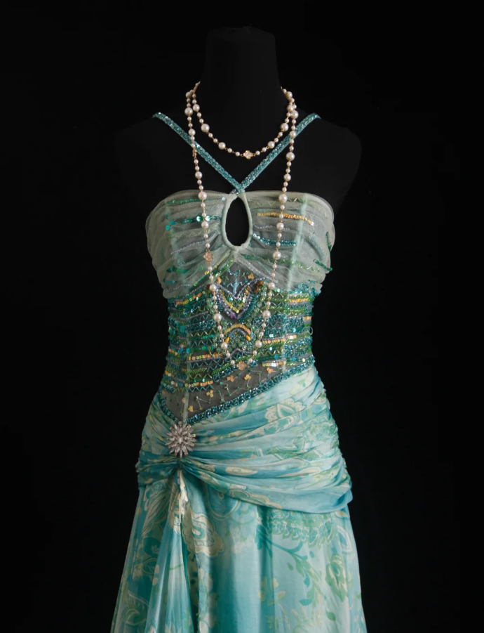 Classy Mint Green Chiffon Print Floral Beaded Mermaid Long Party Dress Formal Birthday Evening Gown D2010
