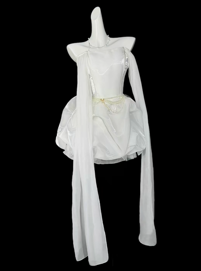 Classy White Satin Tulle Pleated A Line Short 15th Birthday Outfits Homecoming Dress D4186