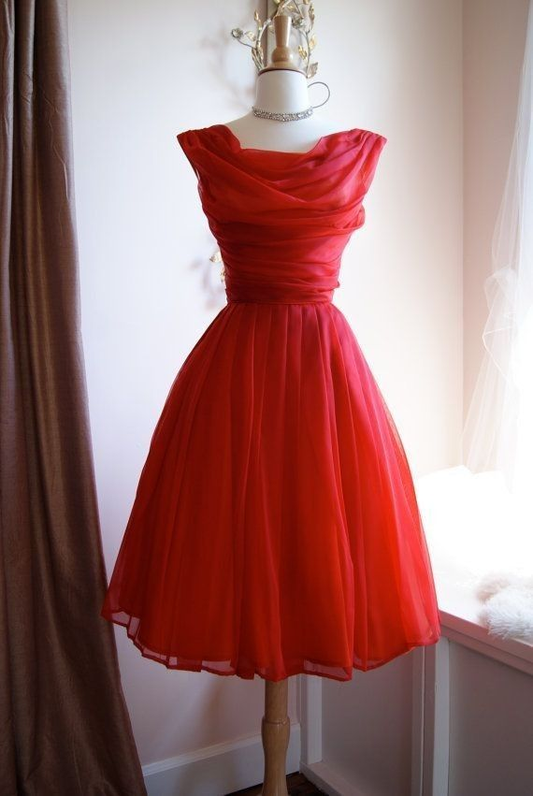 Sexy Red Tulle A Line Short Graduation Homecoming Dress,Mini Birthday Dress D3346
