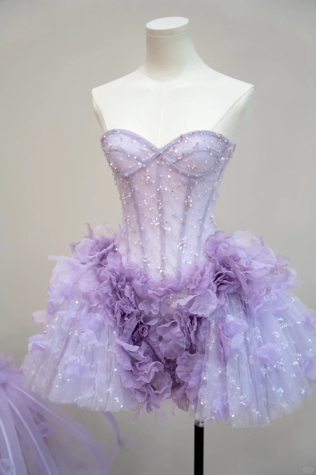 Charming Sweetheart Neck Tulle Beaded Short 16th Birthday Outfits,Purple Homecoming Dress With Bow D3062
