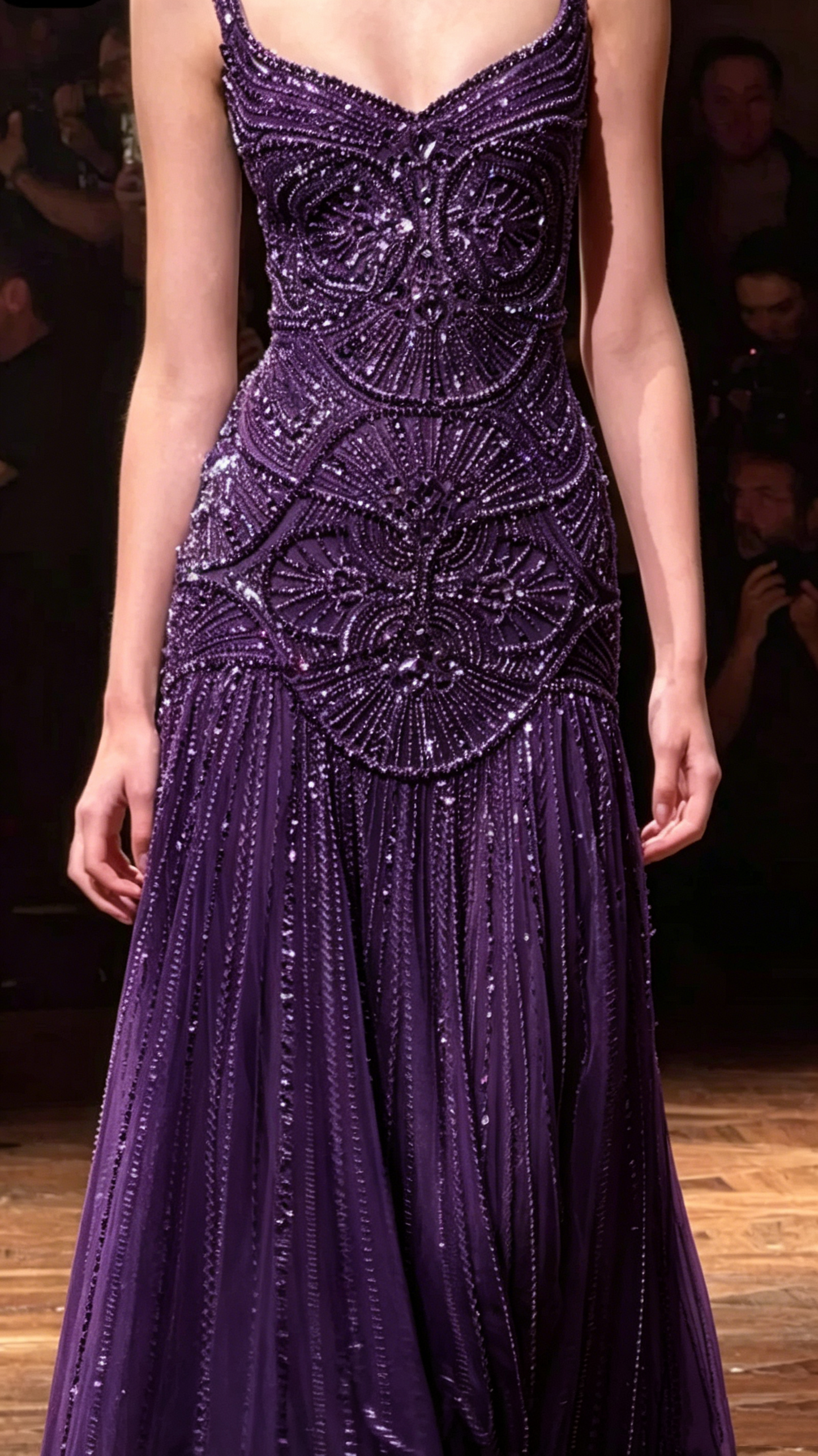 Gorgeous Spaghetti Straps Tulle Beaded Mermaid Long Party Dress Evening Gown D1650