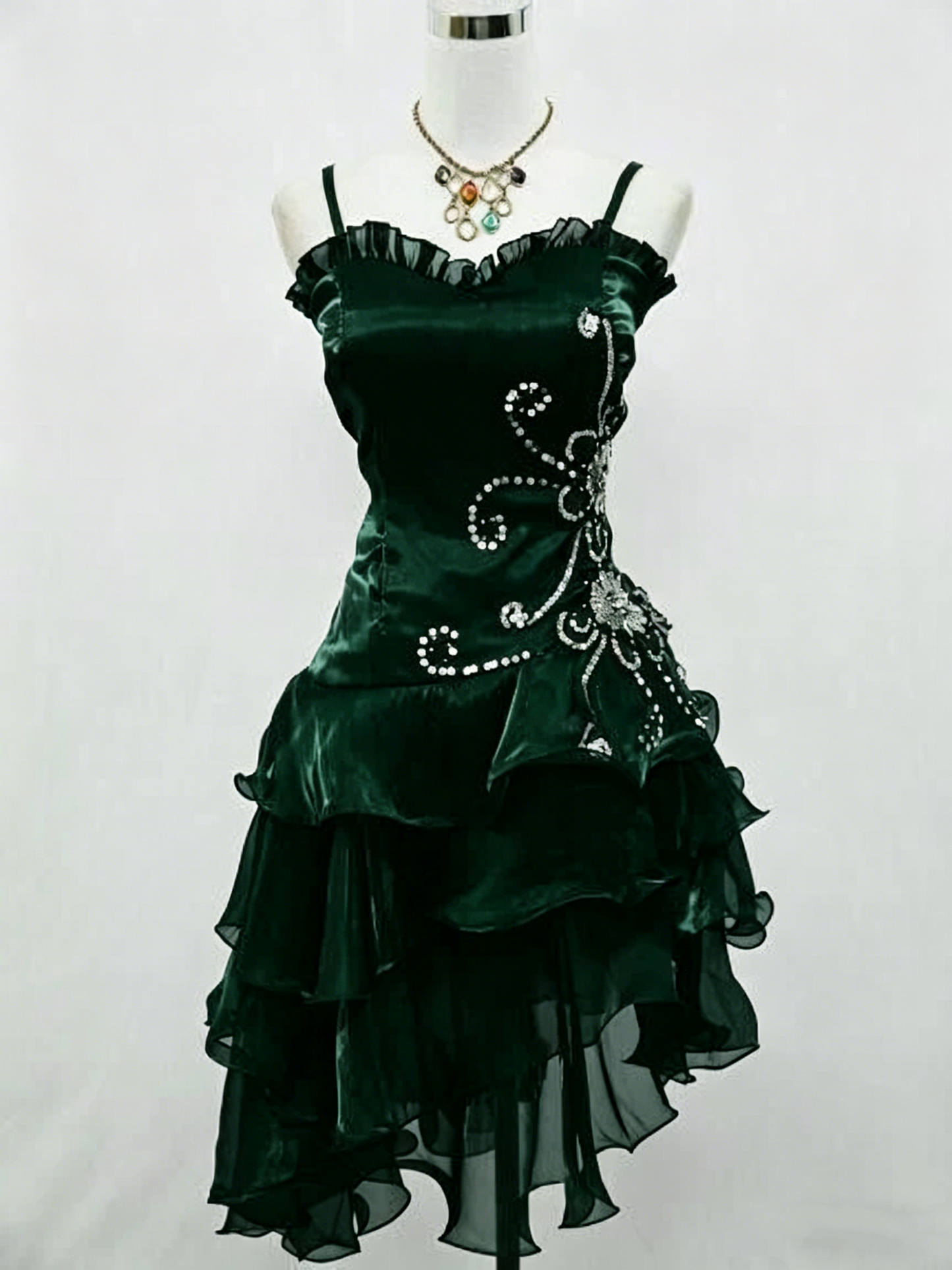 Vintage Black Chiffon Beaded Short Prom Dress Formal 8th Grade Homecoming Dress S849