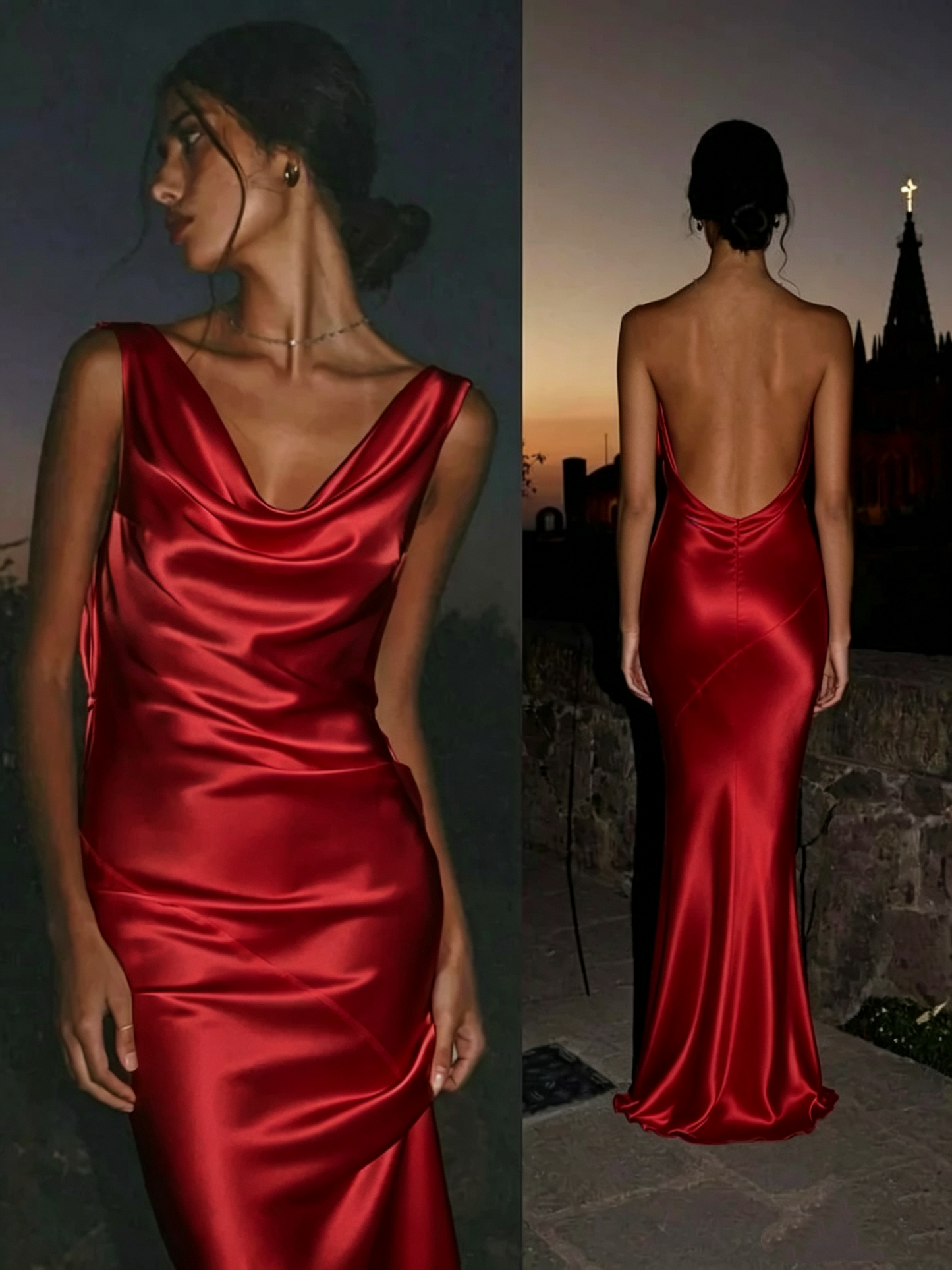 Sexy Green Sleeveless Satin Backless Mermaid Evening Dress Long Party Gown Bridesmaid Dress D1464