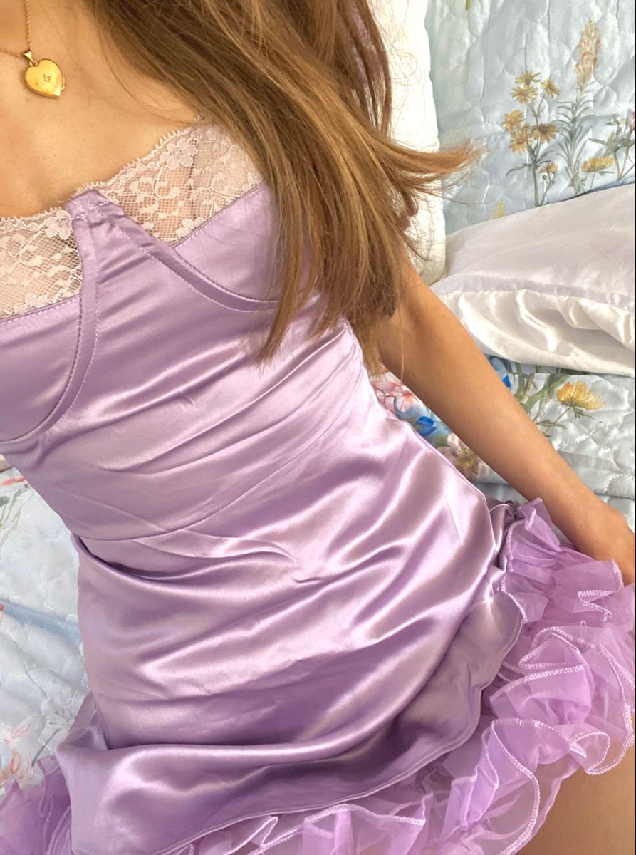 Classy Purple Satin Tulle Pleated Short Graduation Homecoming Dress Cocktail Dress D3981