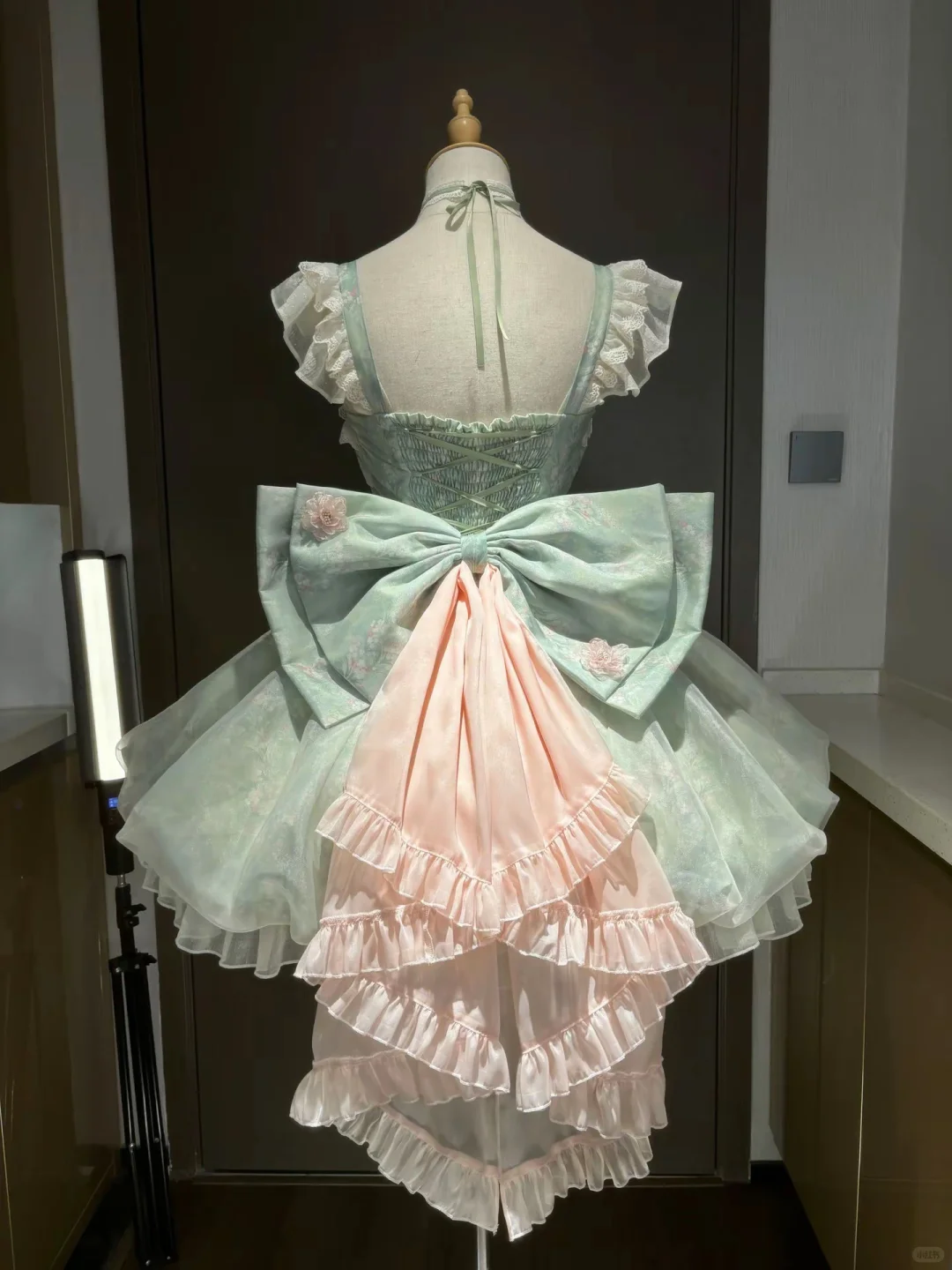 Cute Green Chiffon Lolita Birthday Dress Short Holiday Dress  S408