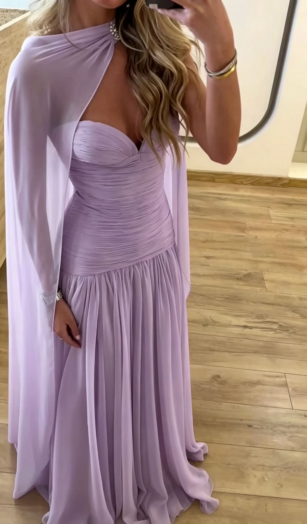 Glamorous Sweetheart Neck Light Pink Chiffon Long Party Dress Evening Gown D3443