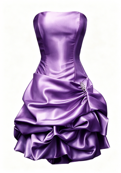Sexy Strapless Light Blue Satin Pleated Short Graduation Homecoming Dress Birthday Outfits D3003