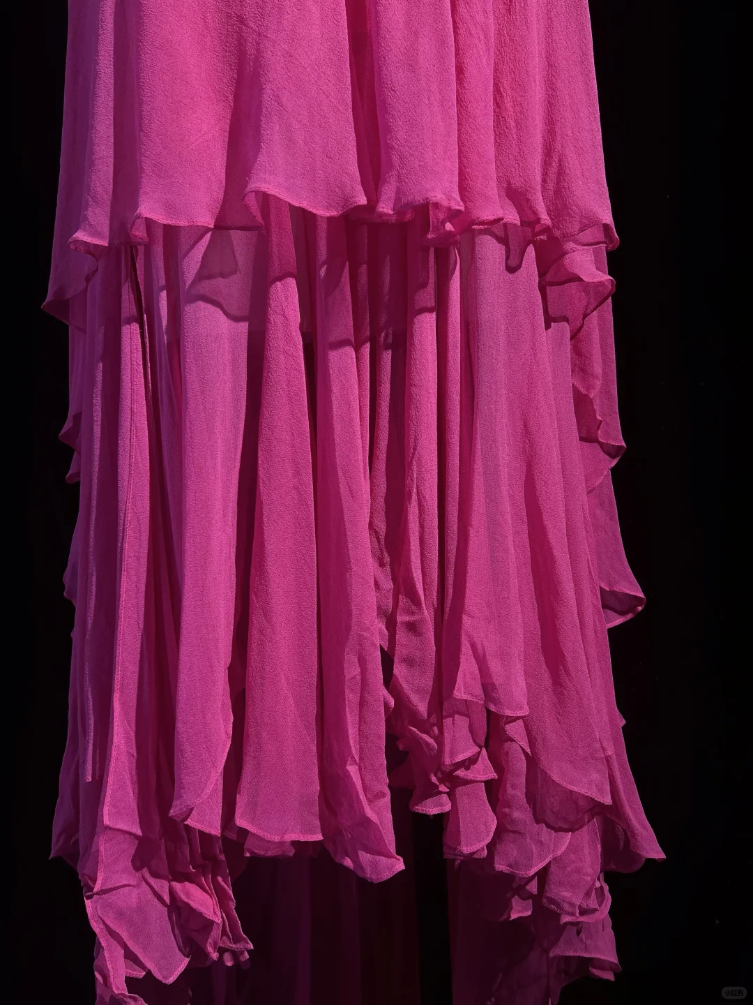 Elegant Hot Pink Chiffon Beaded Mermaid Long Party Dress,Halter V Neck Prom Gowns D2842