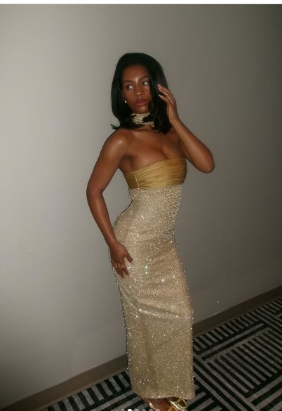 Pretty Mermaid Strapless Long Yellow Sequin Satin Party Dresses Prom Dresses SD2042