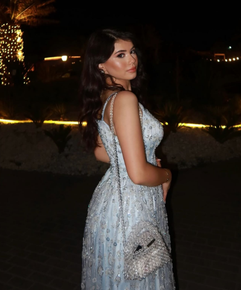 Sparkly Spaghetti Straps Blue Satin Tulle Sequin A Line Long Evening Dress Party Gown D2976