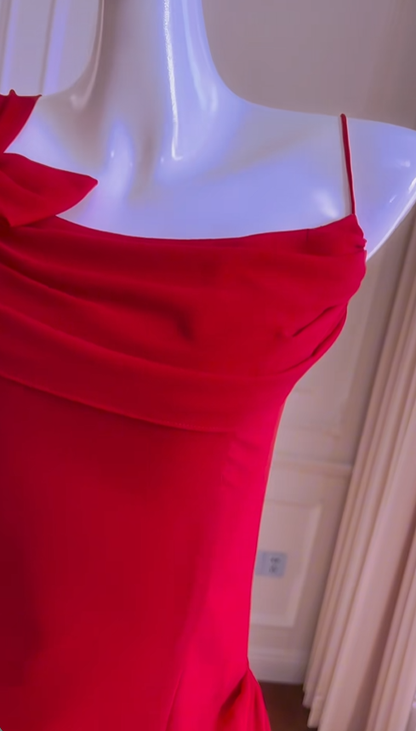 Sexy Red Chiffon Sheath Short Graduation Homecoming Dress Cocktail Dress D2949