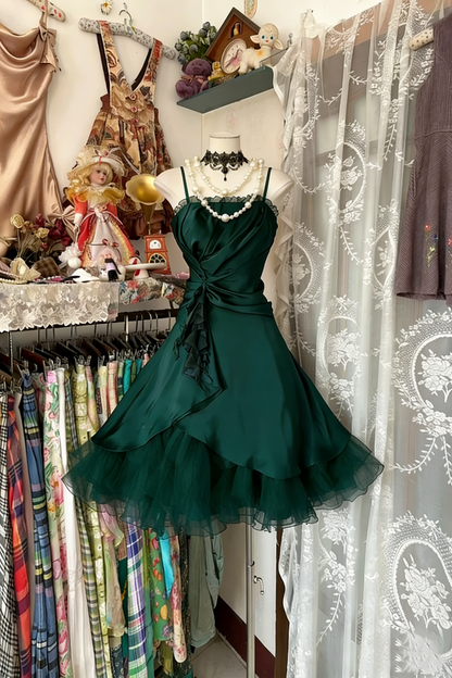 Vintage Fashion Ball Gown Navy Blue Short Length Homecoing Birthday Dress Cocktail Dresses SD1891