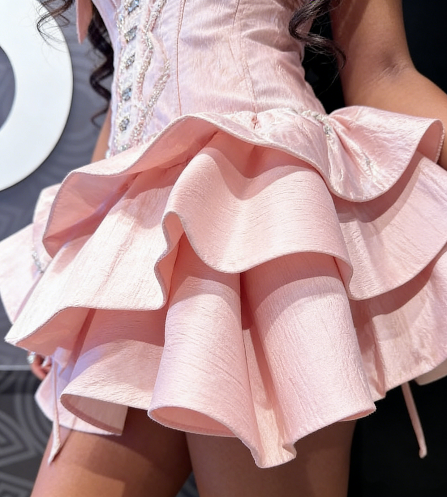 Cute Pink Spaghetti Straps Homecoming Dress Short Birthday Dress With Bow S511
