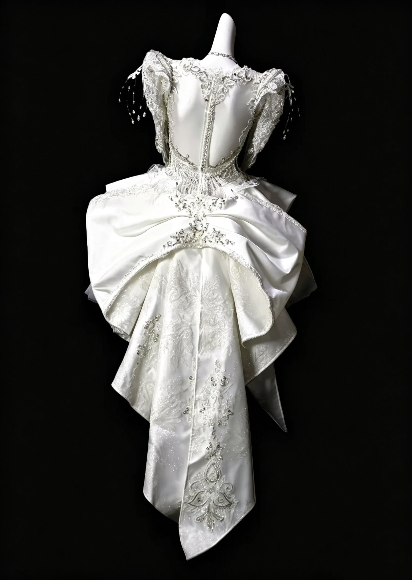 Gorgeous White Satin Lace Beaded A Line Short Birthday Dress Homecoming Dress D3622