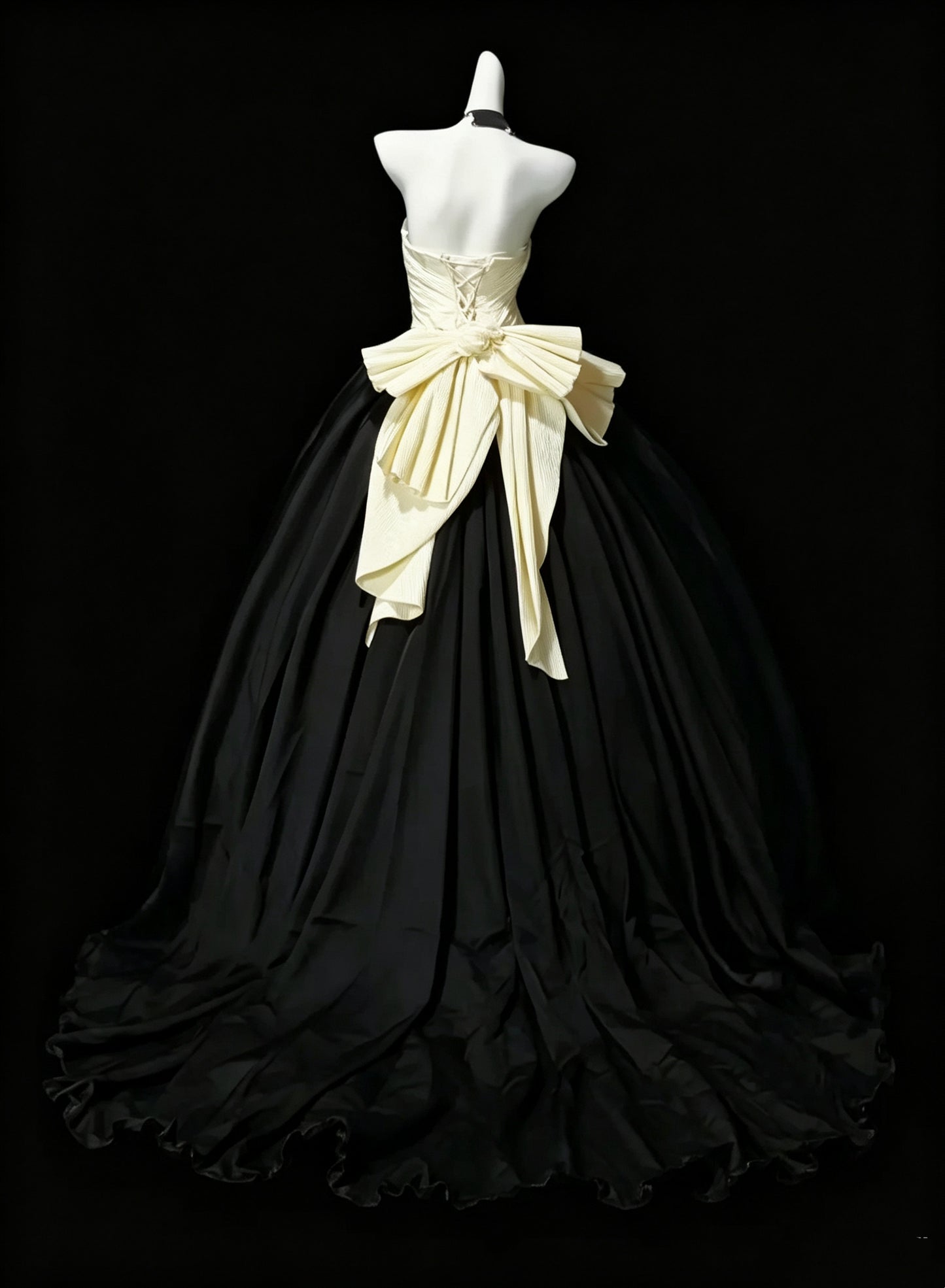 Fashion Black Strapless Satin Sweet 17 Dress Formal Quinceanera Dress D3626
